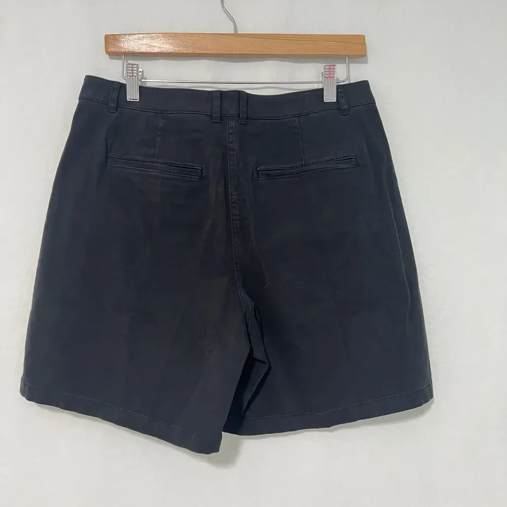 NWT J Crew Heritage 7” Shorts Cotton Chino Woman Size 8 Black Stretch Preppy